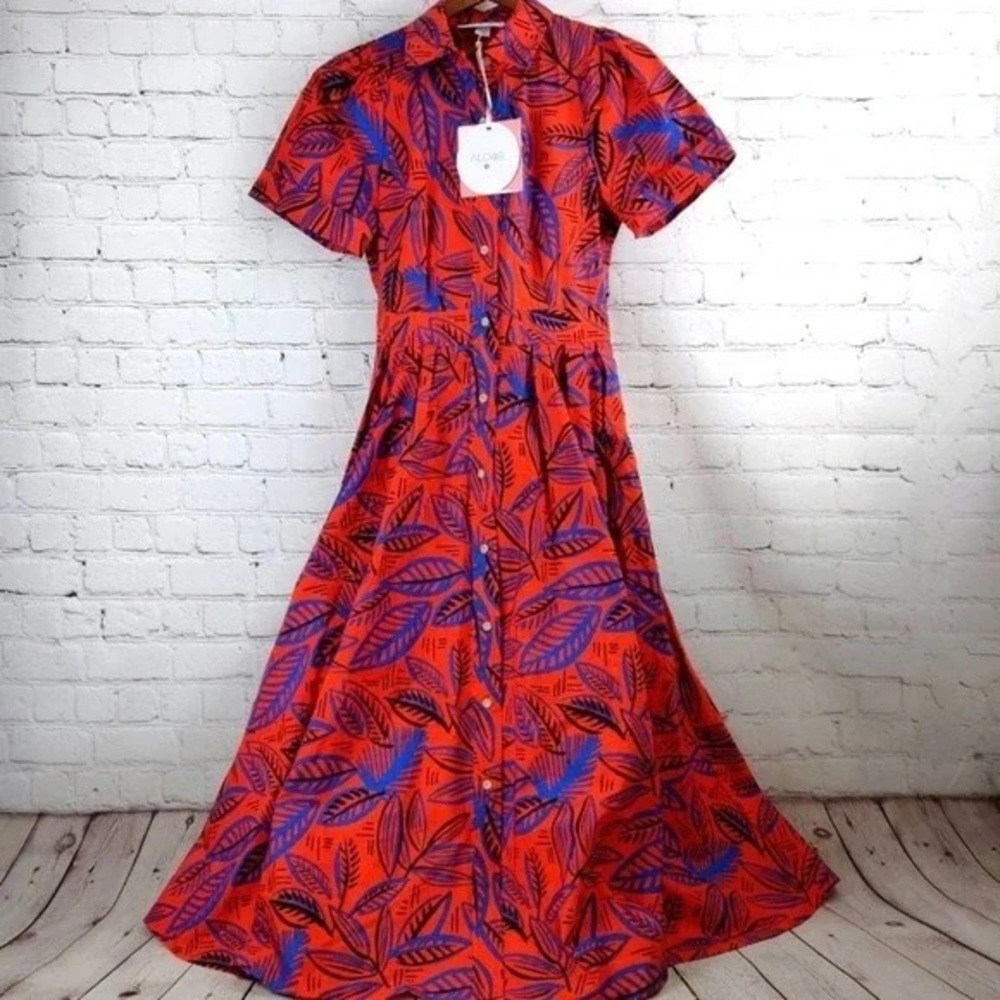 ALEXIS x Target Tropical Leaf Shirtdress Size Large